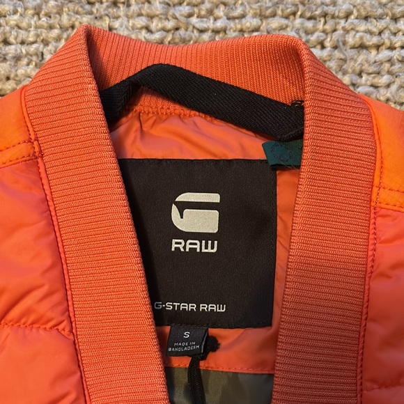 G-Star Raw Lightweight Quilted Vest | Orange | Sz S | Water Repelent - Picture 3 of 10